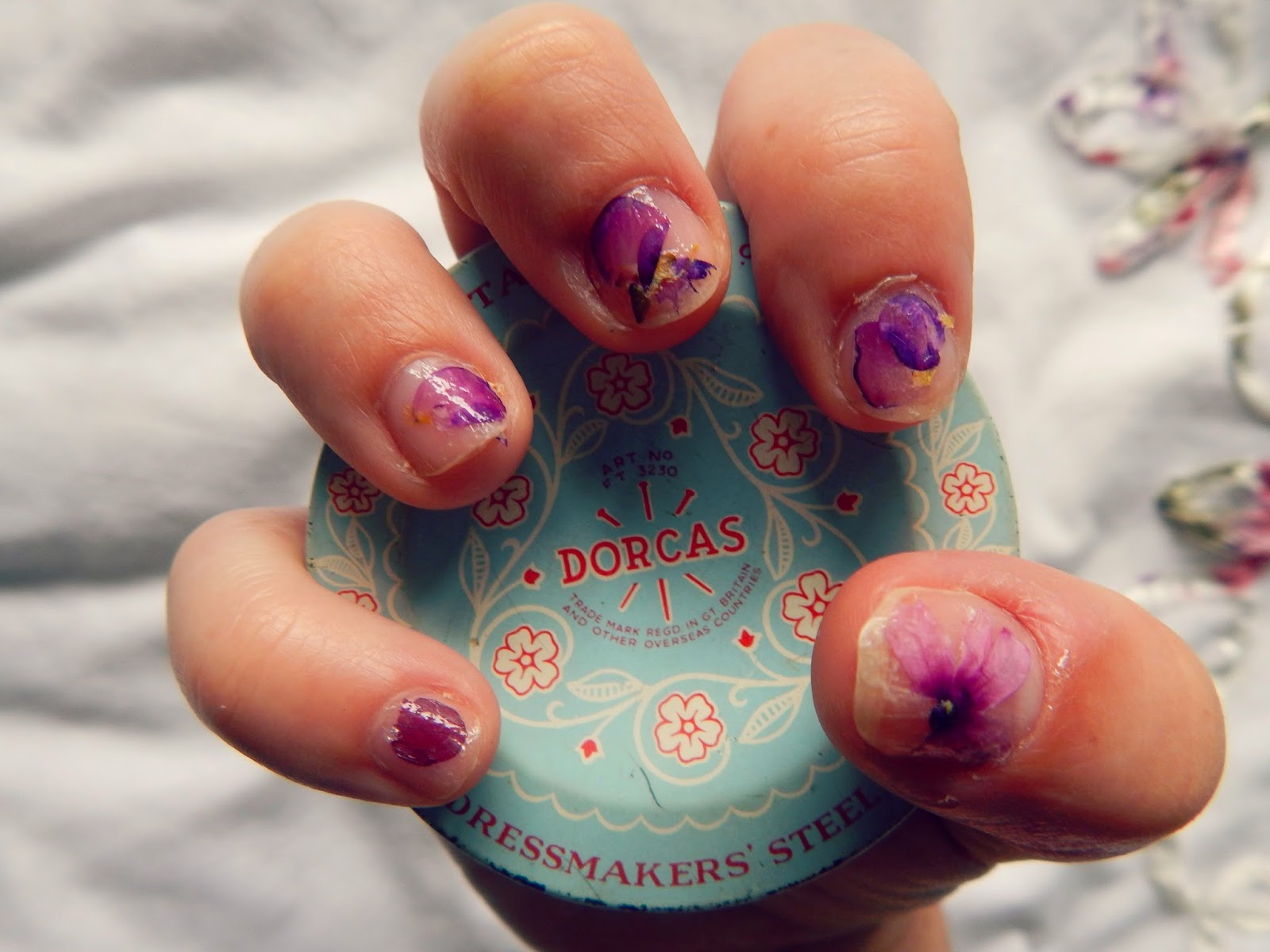 Nail It Pressed Flower Manicure Awake + Make A Blog for Creative