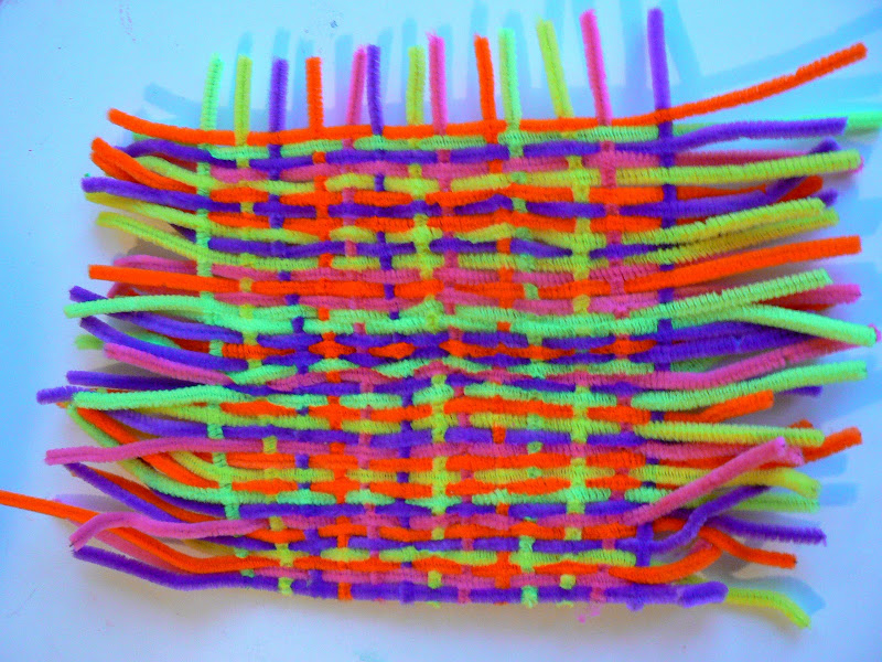 Having Fun at Home Weaving with Pipe Cleaners