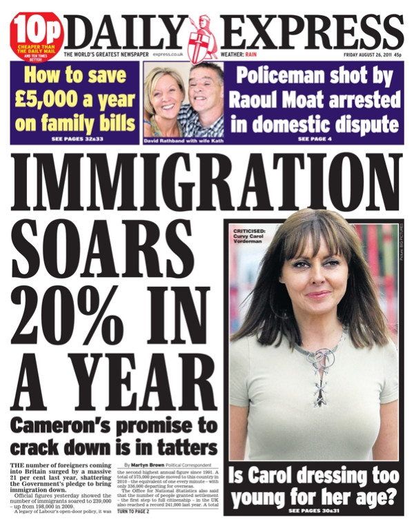 Tabloid Watch Net migration, not immigration