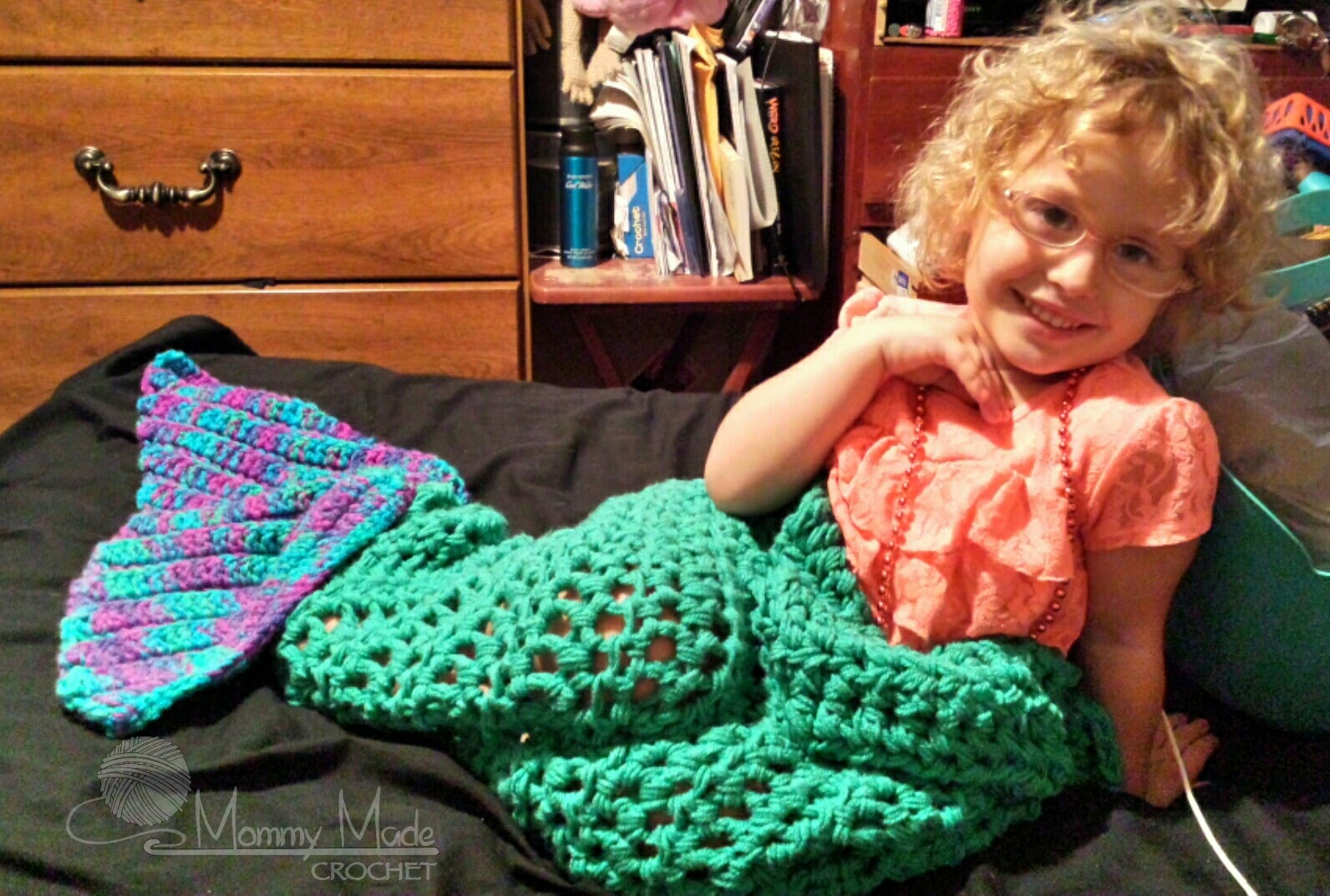 Mommy Made Crochet Mermaid Tail Blanket