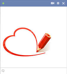 Red Pencil Heart FB Icon
