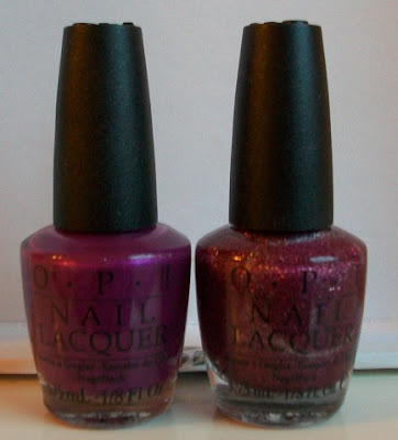 OPI Plugged In Plum and DS Extravagance