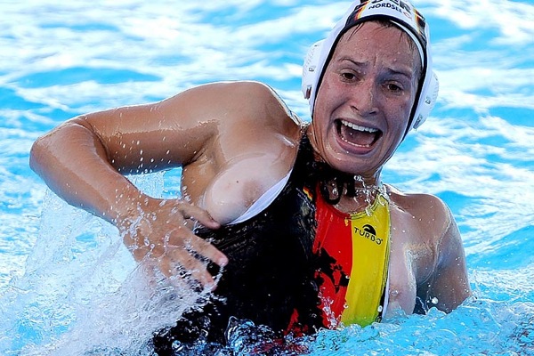 Women's Water Polo Nipple Slip Compilation, 100 Photos of Nipple Slipp...