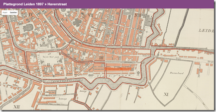 Historische kaarten met straat markering Historische kaarten met straat markering