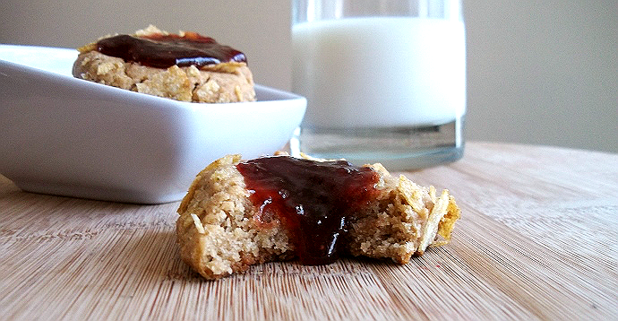 Peanut Butter Jelly Thumbprint Cookies