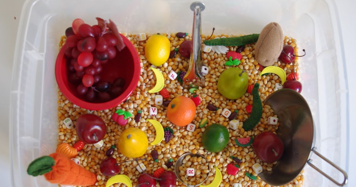 Two Steps Behind Six Little Hands November Sensory Bin Nutrition