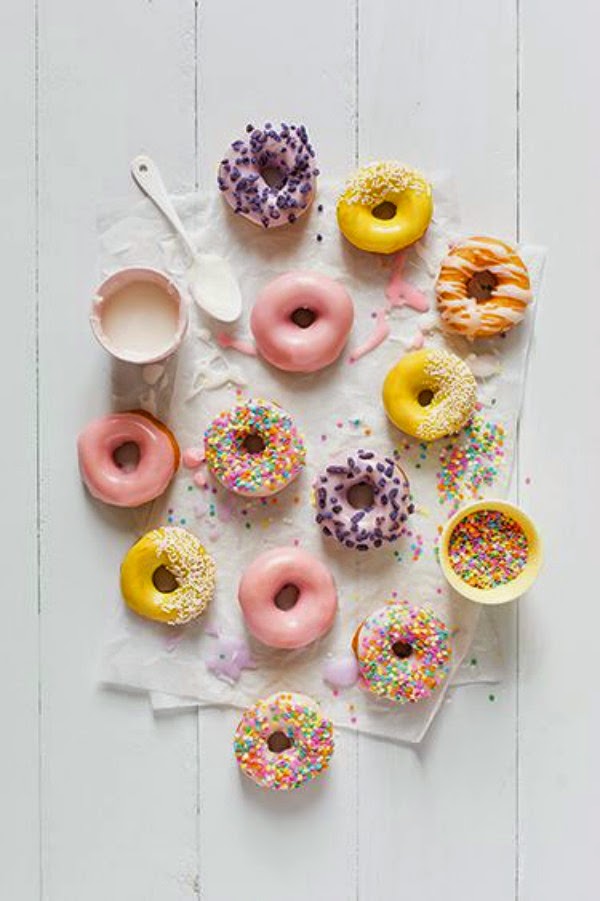 pastel homemade donuts