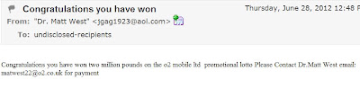 Lottery, Foreign, Spam