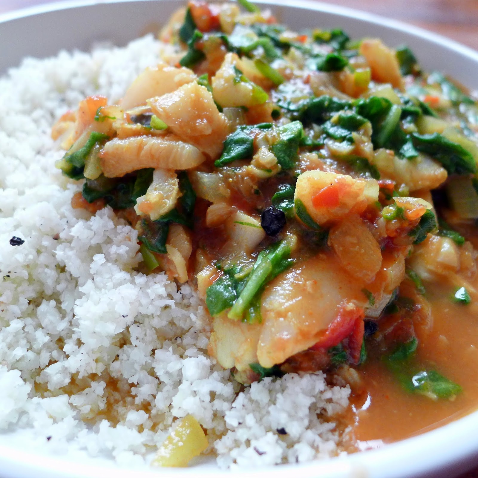 Culinary Adventures in London Cod & Spinach Curry