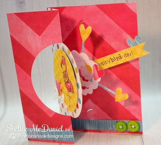 Spiral Flamingo Card by Shellye McDaniel | Newton's Nook Designs | Flirty Flamingos Stamp set