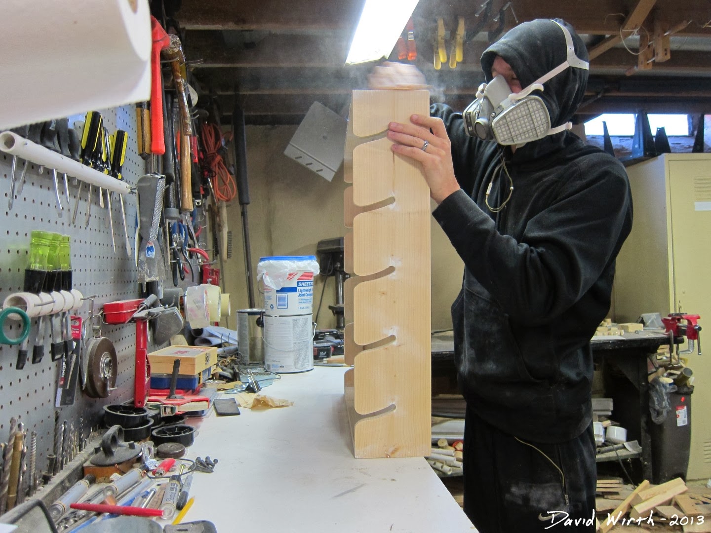 Arts and Crafts Room Ribbon Rack, Shelf, Desk