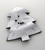 Christmas tree cut out of felt Christmas tree cut out of felt