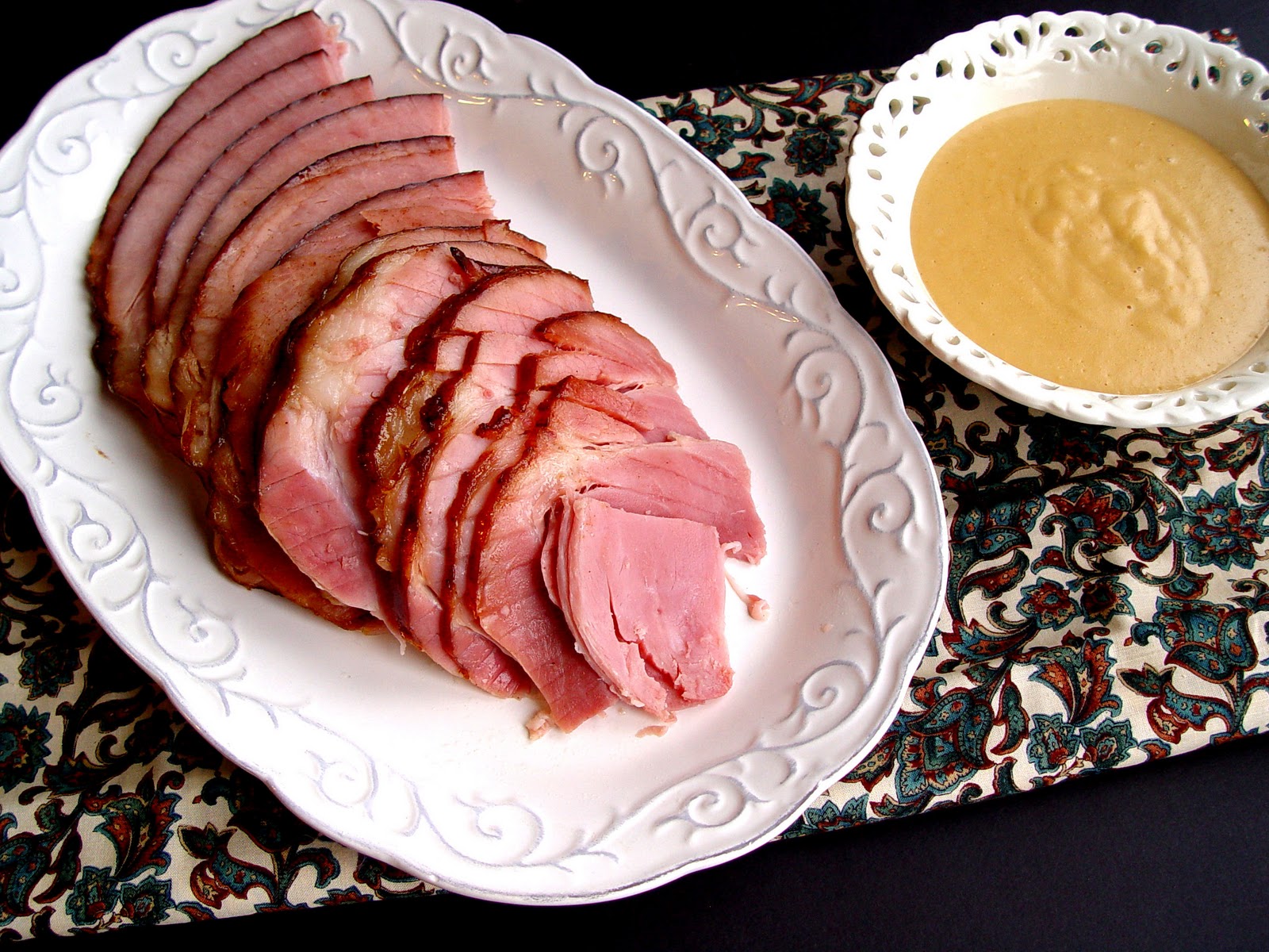 Orange Glazed Ham with Mustard Sauce Jamie Cooks It Up