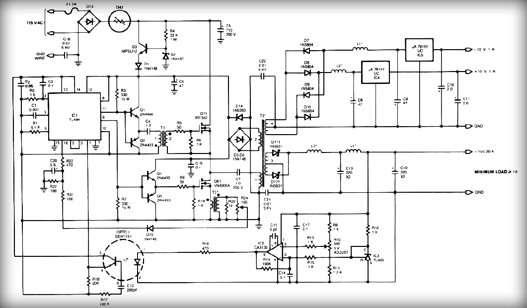 Switching Power Supply Schematic