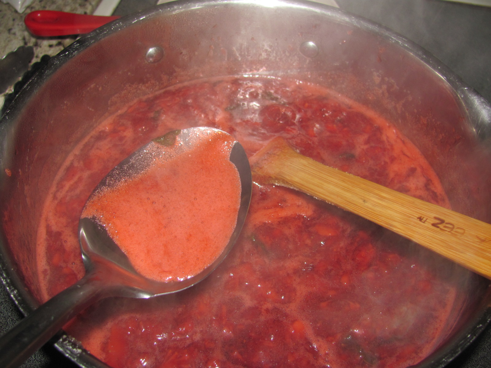 Homesteading on the Homefront Strawberry Lemon Balm Jam