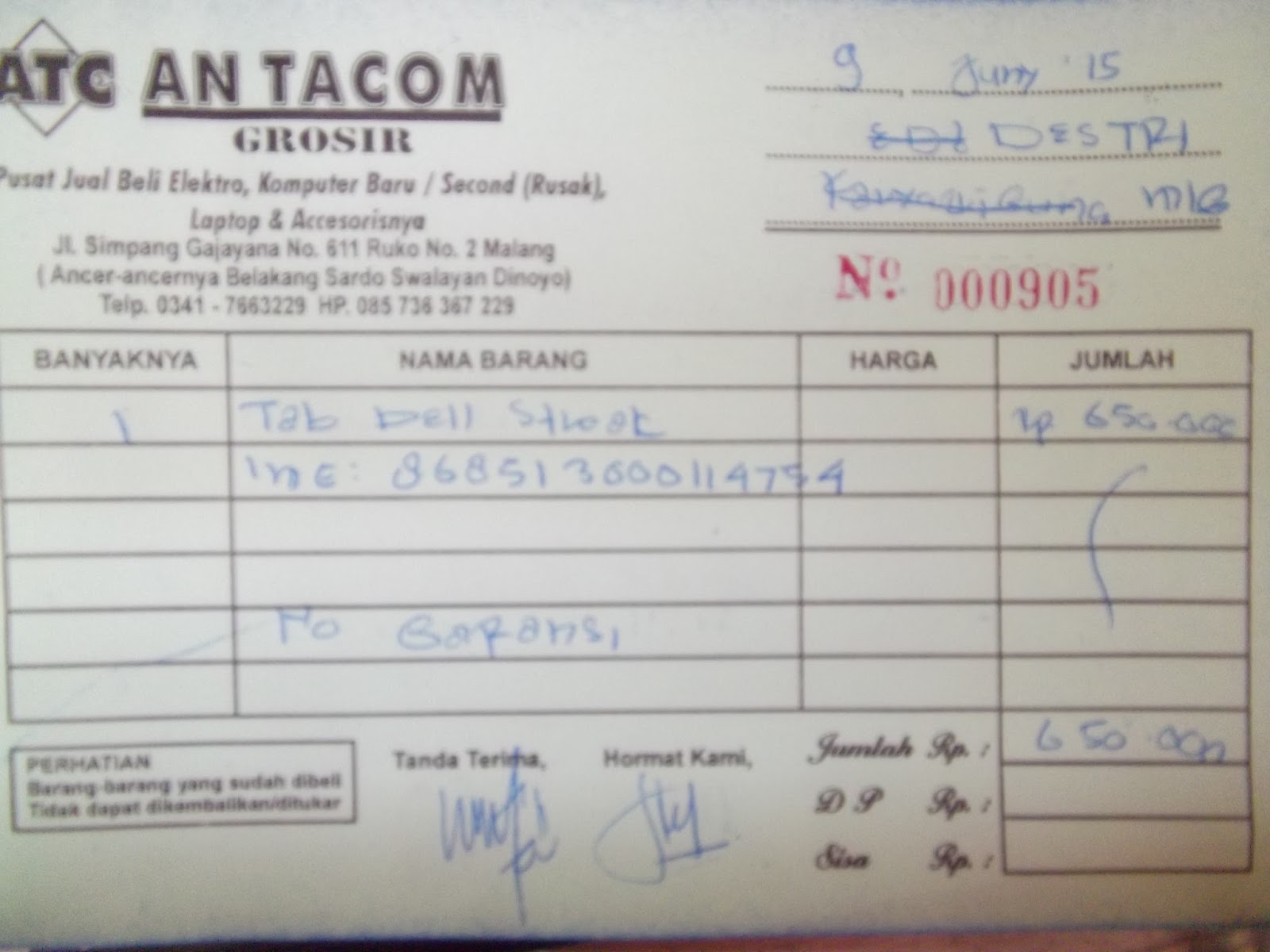 CV Pusat Jual Beli Semua Barang Elektronik Baru