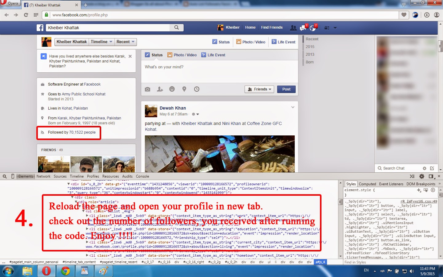 Facebook Auto List Followers