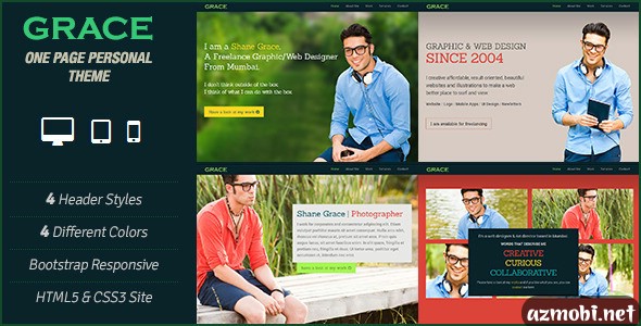 Grace - One Page Personal Parallax Scrolling Theme