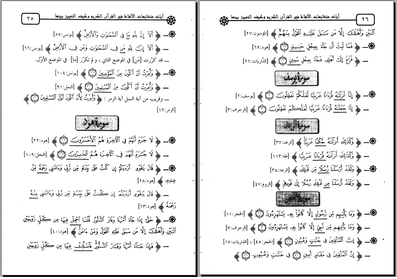 هذه سبيلي كتاب آيات متشابهات الألفاظ في القرآن الكريم وكيف التمييز بينها عبد المحسن العباد هدية قيمة