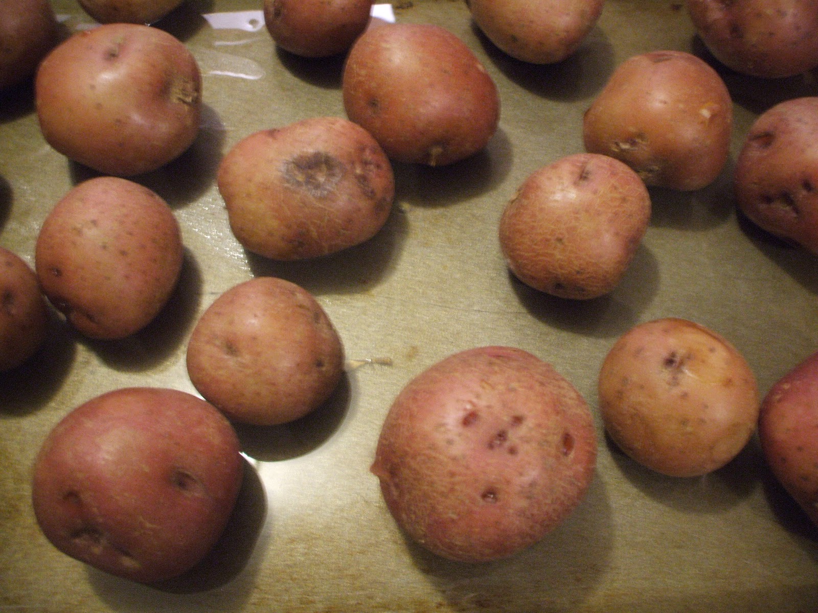 Gray Cardigan Smashed Potatoes