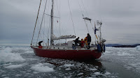 Jonathan in light ice conditions in Upernavik fjord Jonathan in light ice conditions in Upernavik fjord