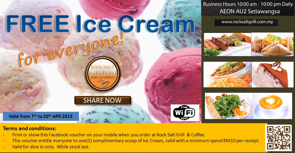 BestLah Rock Salt Grill & Coffee FREE Ice Cream For Everyone (7 20 Apr)