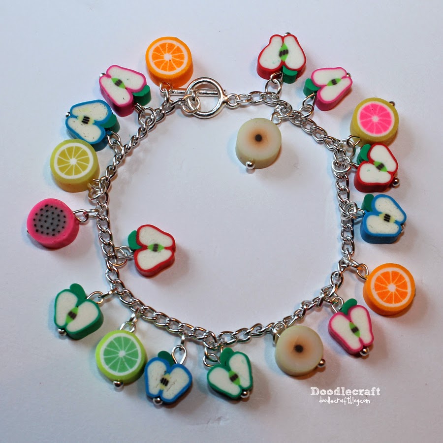 Doodlecraft Fruit Charm Bracelet!