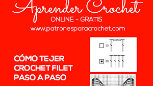 Cómo tejer Crochet Filet # 1 / Curso Gratis de Crochet Online