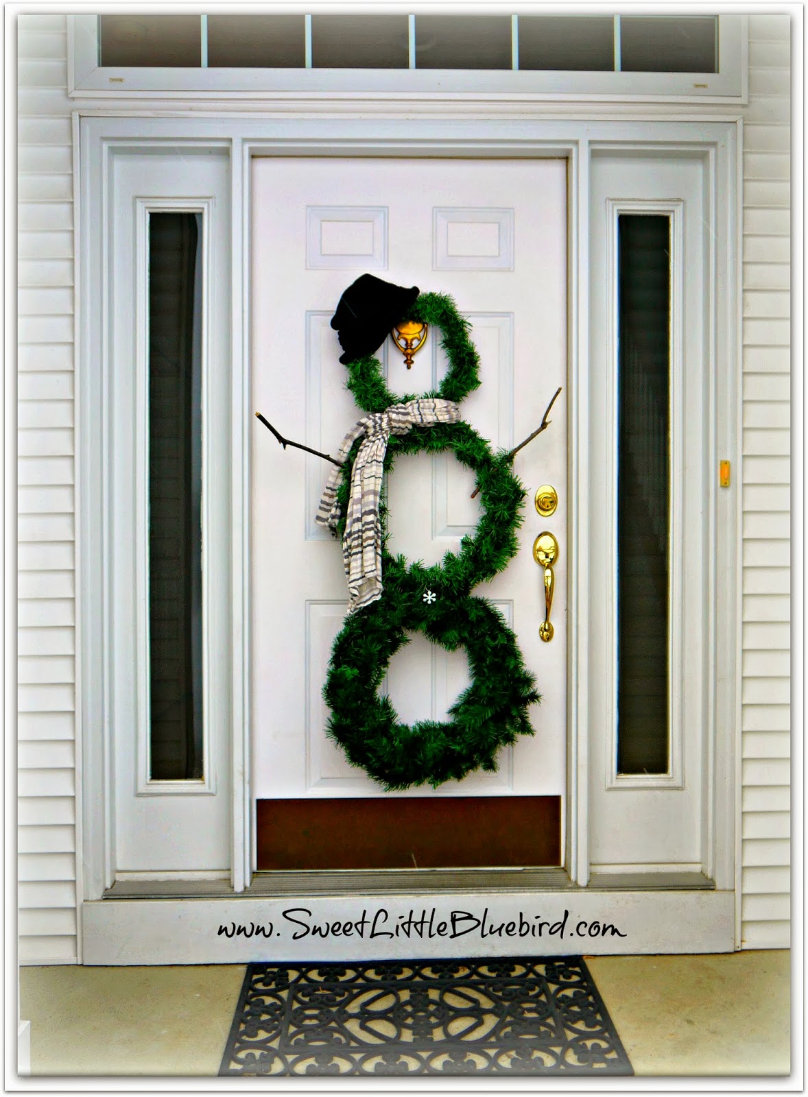 Diy Snowman Wreath Sweet Little Bluebird Save