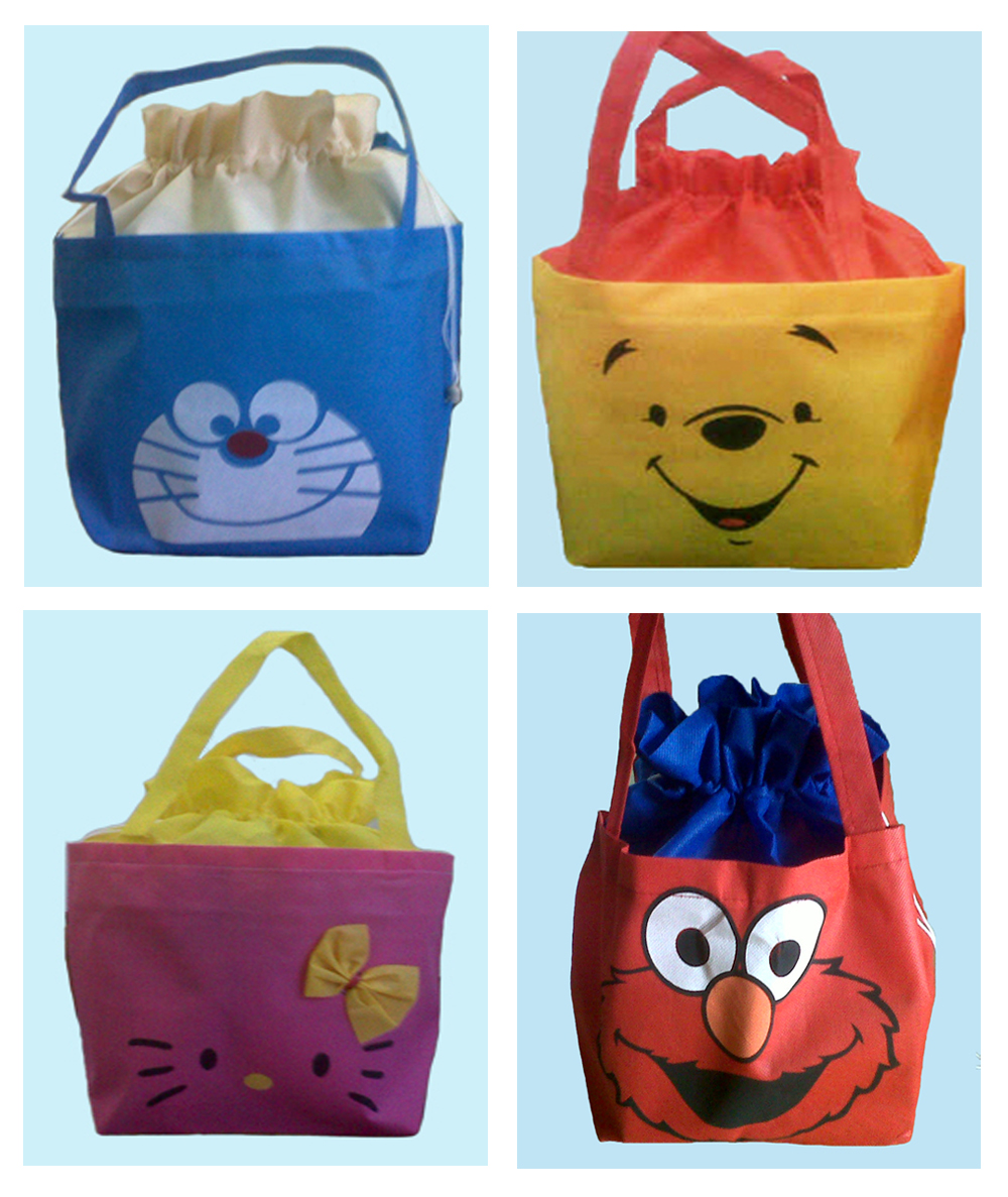 tas souvenir ulang tahun anak tas spunbond kartun goodie design bild tas souvenir ulang tahun anak tas spunbond kartun goodie design bild