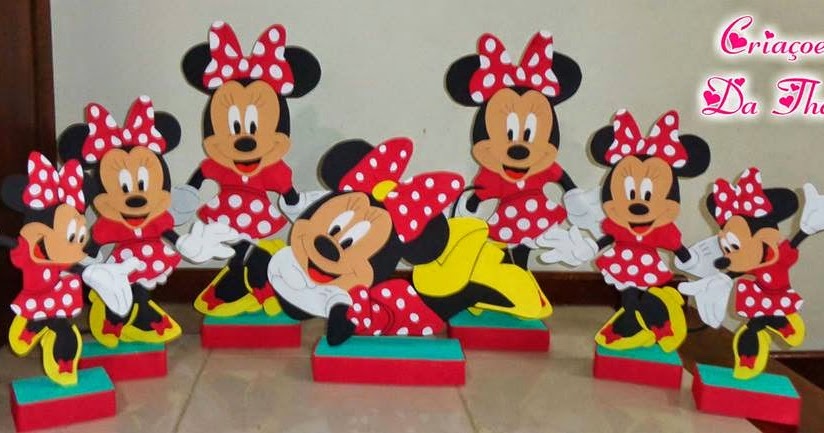Criações da Thaís Minnie vermelha em eva para decoração de festa Criações da Thaís Minnie vermelha em eva para decoração de festa
