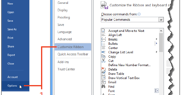 shortcut menu bar access 2013 shortcut menu bar access 2013