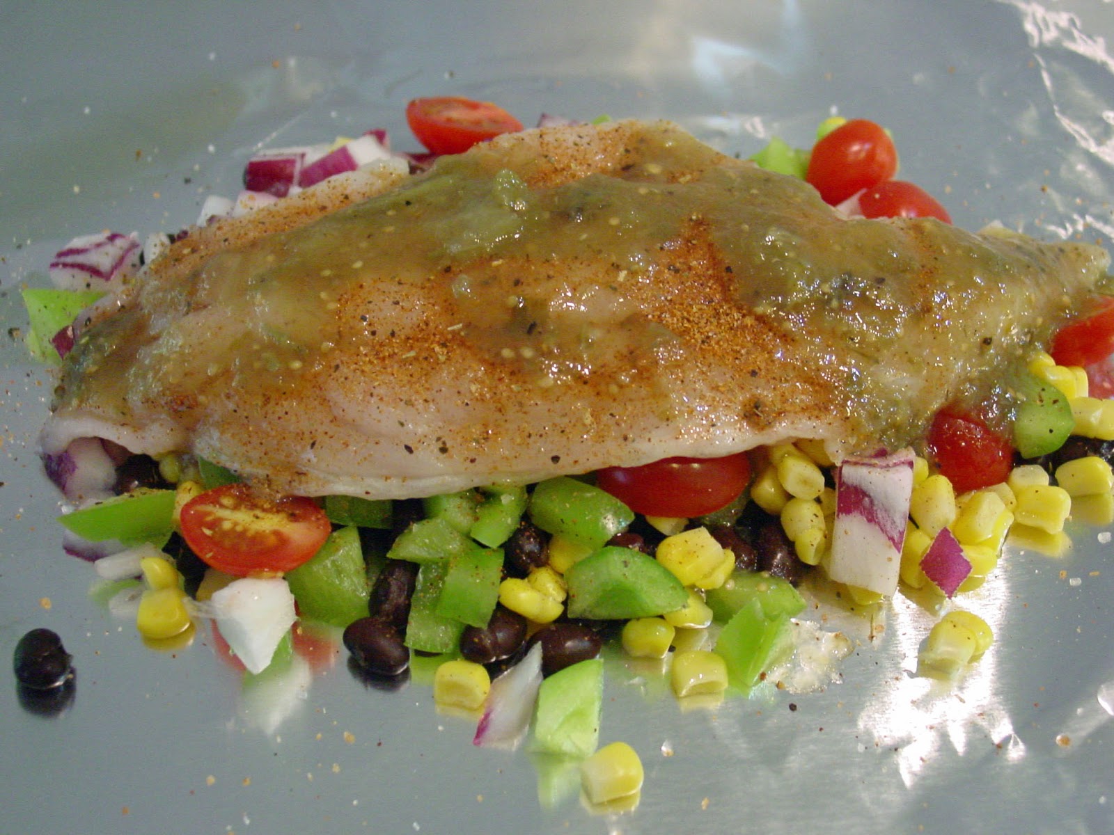 Soup Spice Everything Nice Southwest Catfish Foil Packet