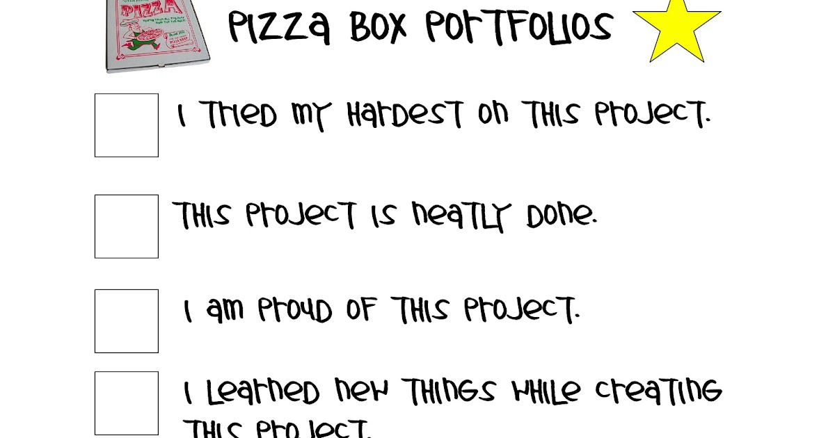 FirstGradeFriends Pizza Box Portfolios