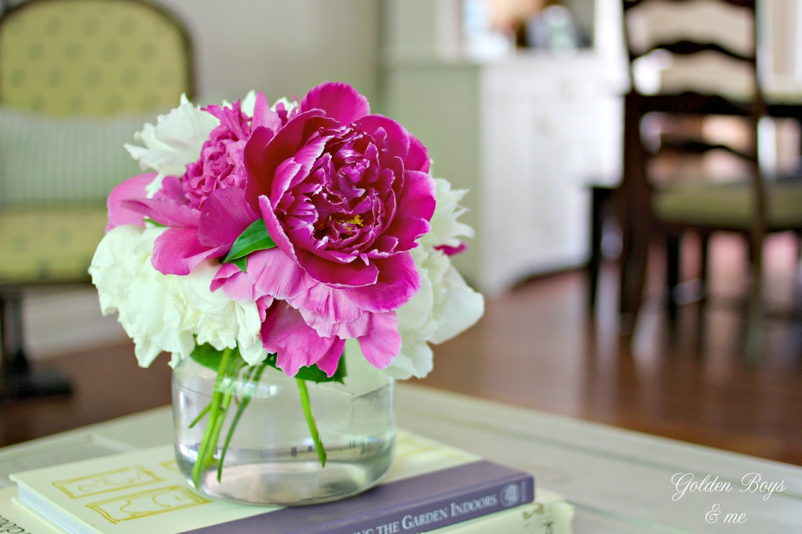 peony in living room