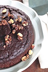 Chocolate Chai Masala Cake w/ Jaggery Hazelnut Topping (GF) (DF)