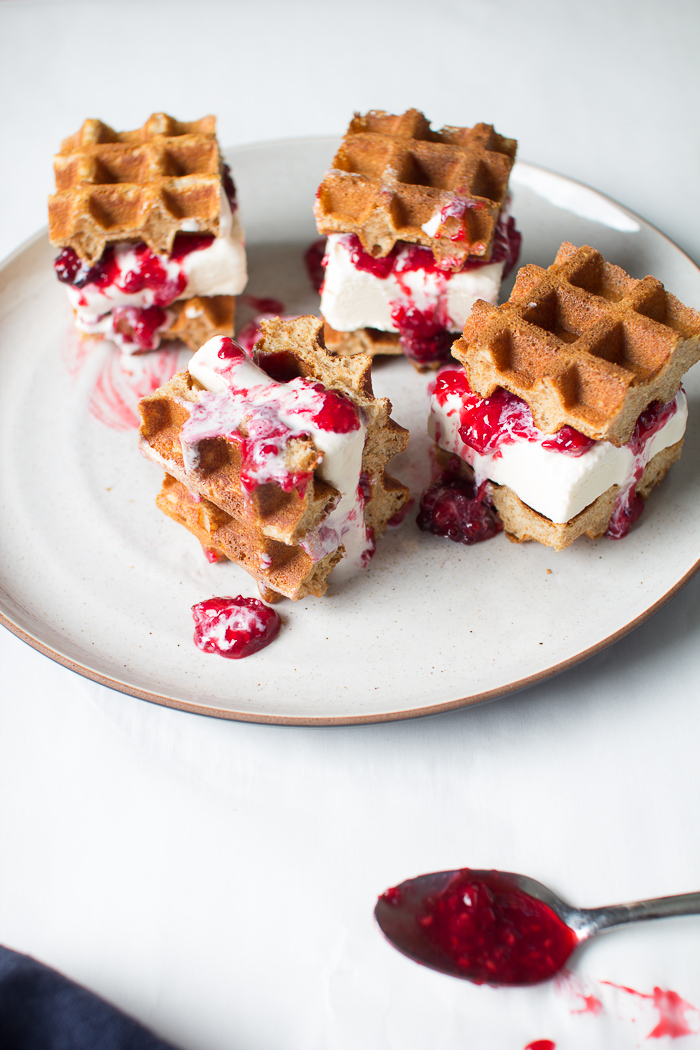 Flourishing Foodie: Mini Ice Cream Waffle Sandwiches