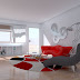 living room interior design with modern furniture 