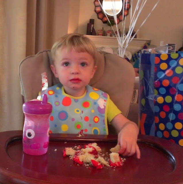 Cakewalk: Rhys having his cake