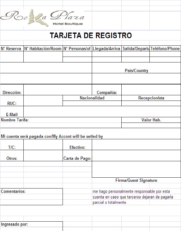 Formato Que Utiliza Para Realizar Check Out Formato Que Utiliza Para Realizar Check Out