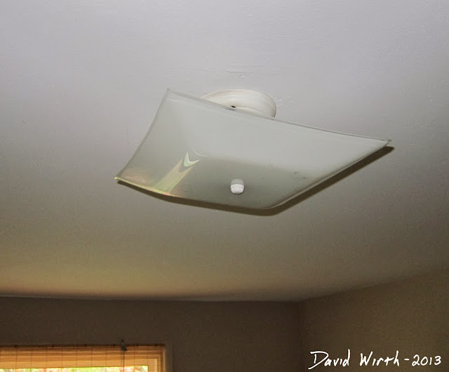 remove old ceiling light, fixture, replace