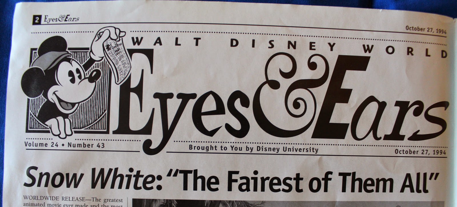 Filmic Light Snow White Archive 1994 Snow White "Eyes & Ears"