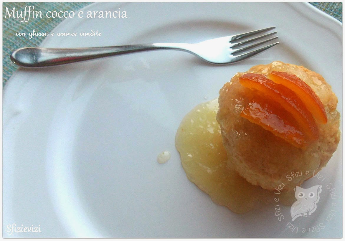 Dolcetti arancia e cocco con glassa - Ricetta muffin senza latticini -