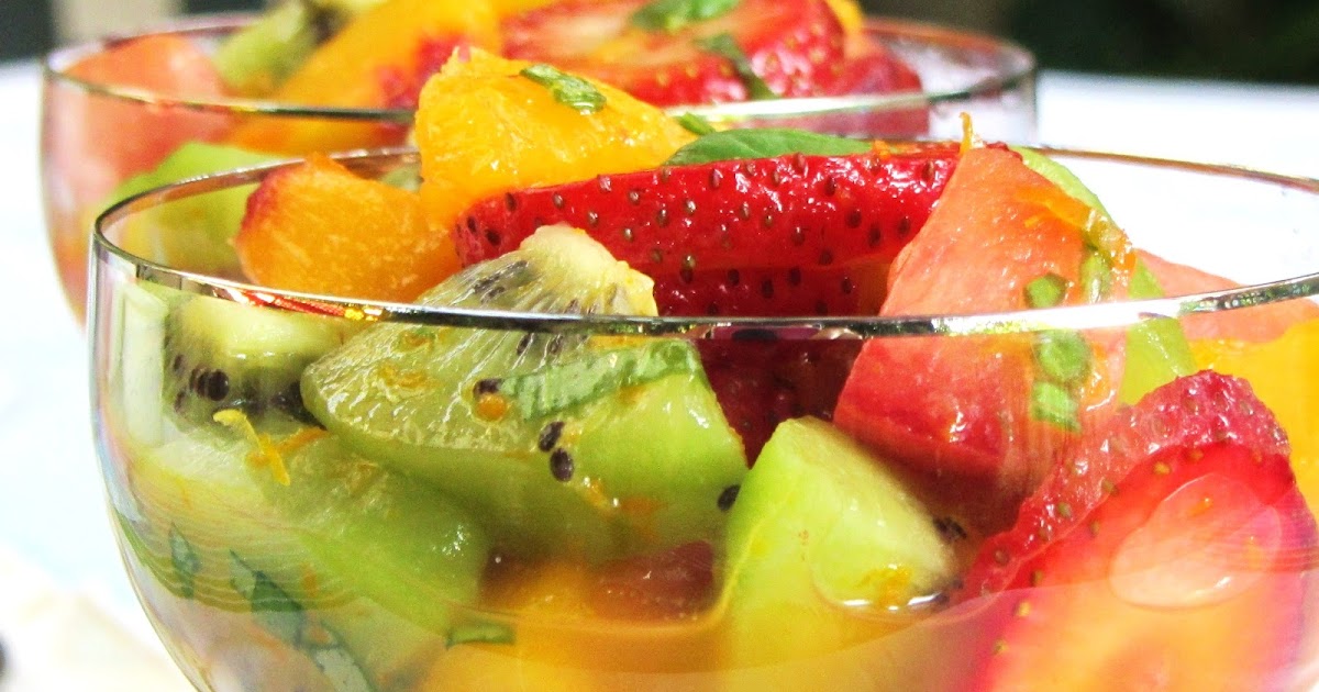 Let's eat......simple! Summer Fruit Salad with OrangeHoneyBasil Dressing