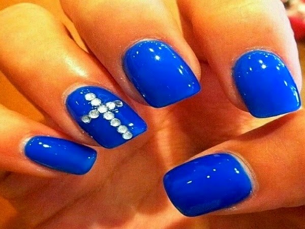 cute and impressive rhinestones nail art designs