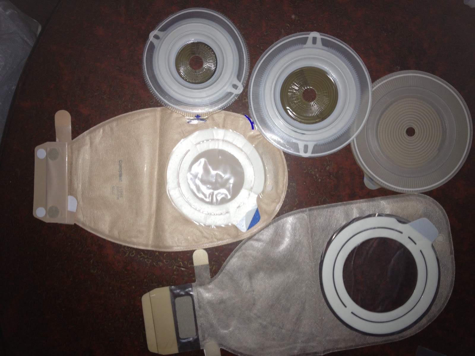 Stoma Care Colostomy Bags that we have by Coloplast( Flat and convex)