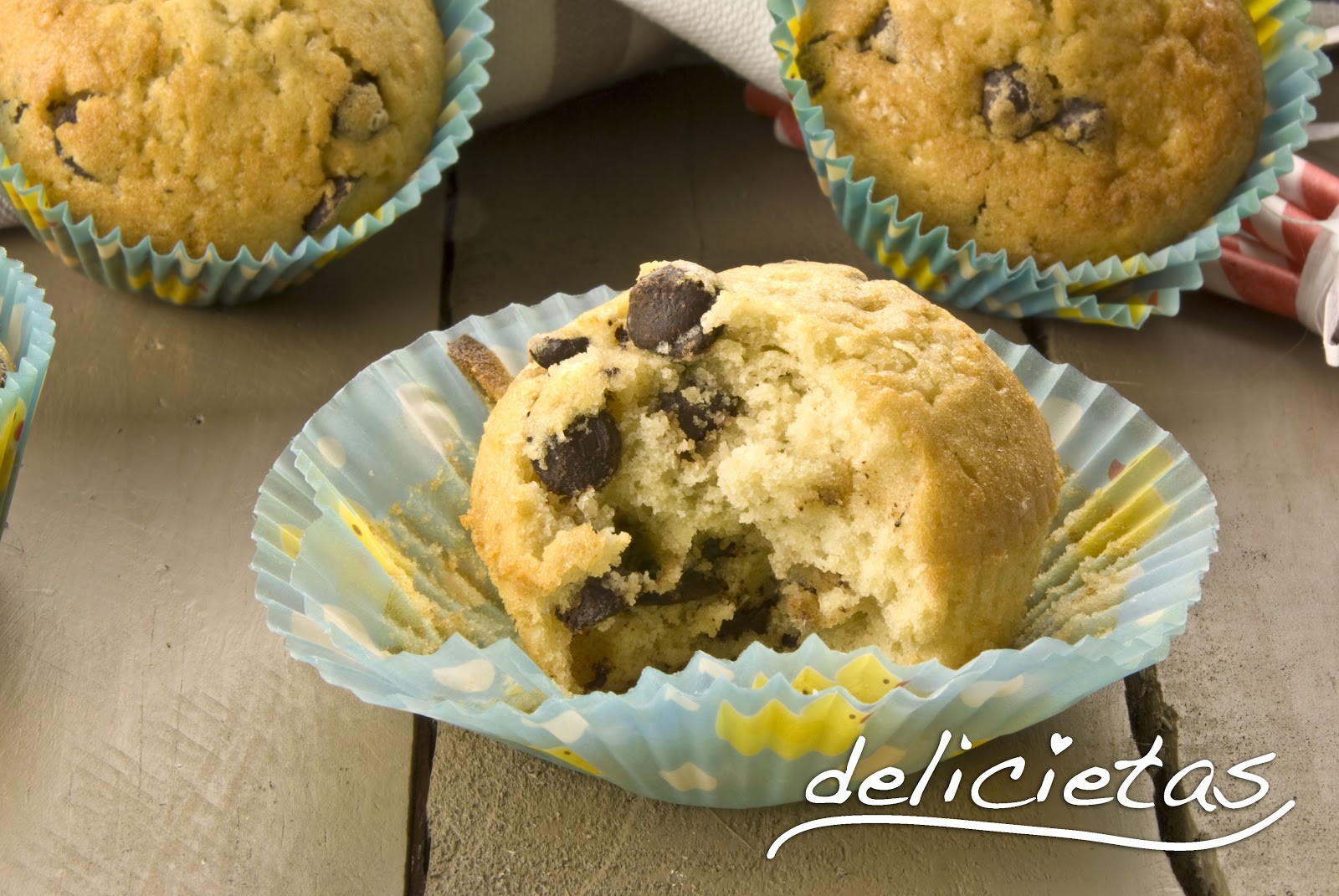 www.delicietas.es Muffins con pepitas de chocolate