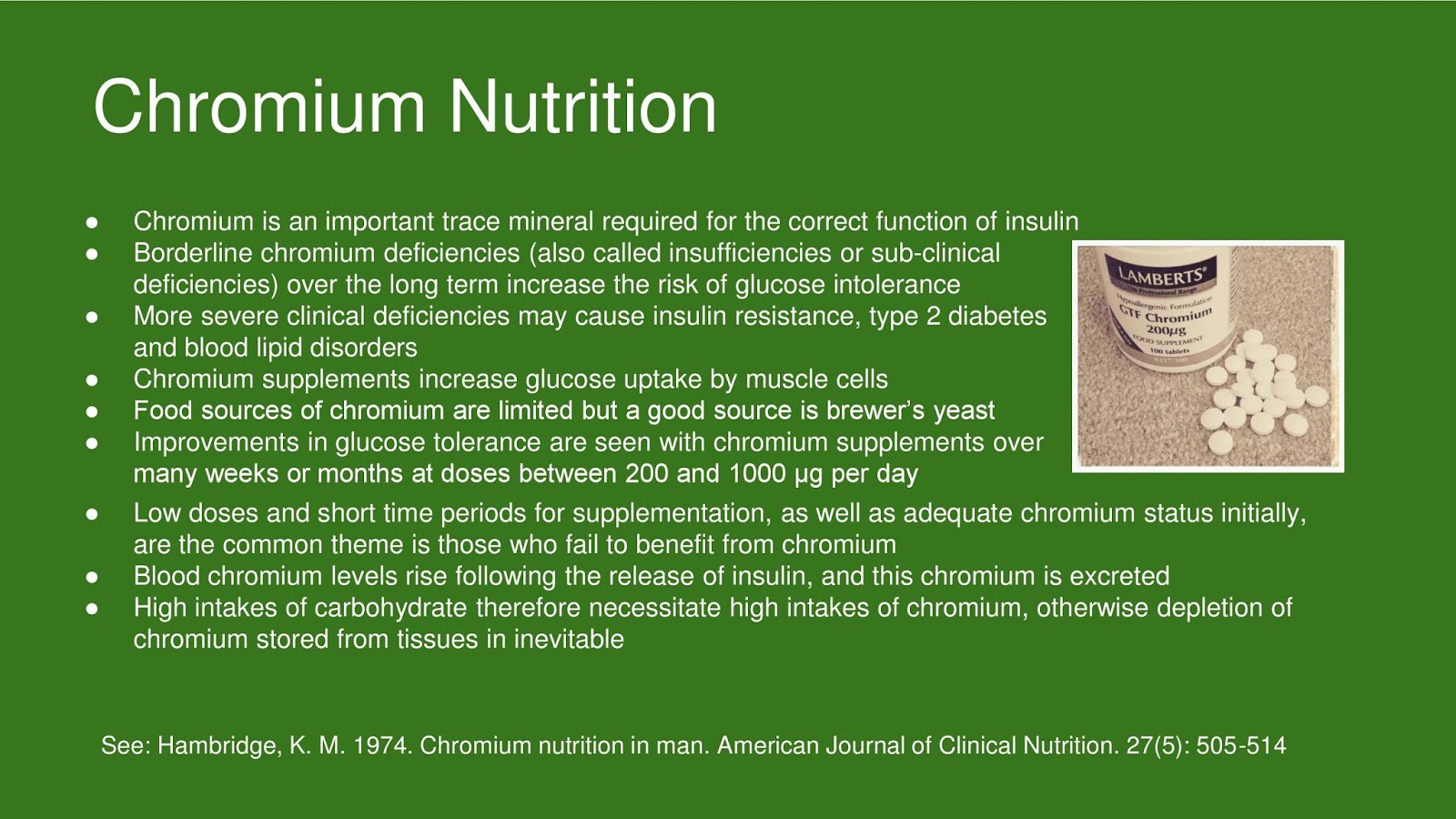 Chromium Nutrition