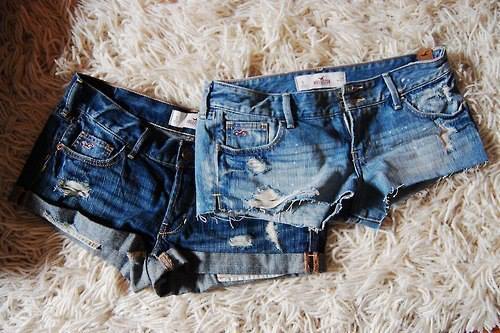 turn old jeans into shorts