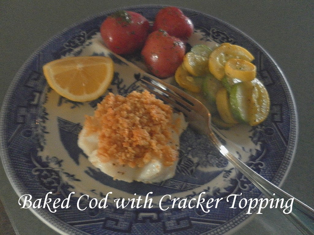 Baked Cod With Ritz Cracker Topping Recipe — Dishmaps